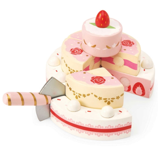 Sliceable Strawberry Wedding Cake